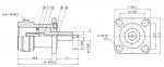 Flange Panel Mount N Connector (Jack,Female,50Ω)