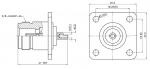 Flange Panel Mount N Connector (Jack,Female,50Ω)