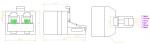 Telephone Plug Adapter RJ11/RJ12 /RJ45