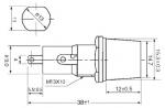 Pane Mount Fuse Holder For Fuse 5.2×20mm