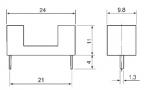 PCB Fuse Holder For Fuse 5.2×20mm Pitch 21.0mm