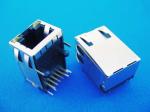 RJ45 Modular Jack with LED/Transformer (Right PCB Mount)