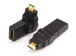 Mini HDMI male to HDMI A female adaptor,rotating 360˚