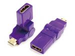 Mini HDMI male to HDMI A female adaptor,rotating 360˚