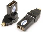 Micro HDMI male to HDMI A female adaptor,rotating 360˚


