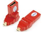 Micro HDMI male to HDMI A female adaptor,rotating 360˚

