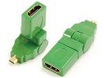 Micro HDMI male to HDMI A female adaptor,rotating 360˚

