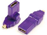 Micro HDMI male to HDMI A female adaptor,rotating 360˚

