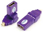 Micro HDMI male to HDMI A female adaptor,rotating 360˚


