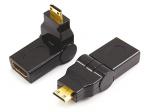 Mini HDMI male to HDMI A female adaptor,swing type

