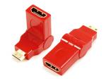 Mini HDMI male to HDMI A female adaptor,swing type

