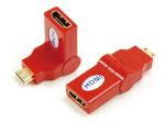 Mini HDMI male to HDMI A female adaptor,swing type

