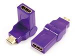 Mini HDMI male to HDMI A female adaptor,swing type

