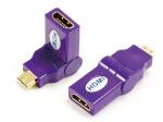 Mini HDMI male to HDMI A female adaptor,swing type

