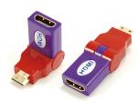 Mini HDMI male to HDMI A female adaptor,swing type

