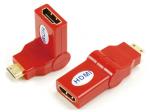 Mini HDMI male to HDMI A female adaptor,rotating 360˚

