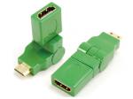 Mini HDMI male to HDMI A female adaptor,rotating 360˚


