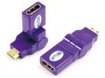 Mini HDMI male to HDMI A female adaptor,rotating 360˚

