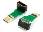 HDMI A female to，HDMI mini male，adaptor，270˚ angle type

