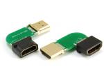 HDMI A male to HDMI A female adaptor,90˚ angle type