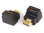 HDMI A male to HDMI A female adaptor,90˚ angle type

