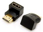 HDMI A male to HDMI A female adaptor,90˚angle type

