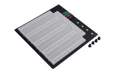 3260 Point Solderless Breadboard on aluminium backplate