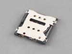 Nano SIM Card Connector,Tray type,6Pin,H1.55mm,with CD Pin