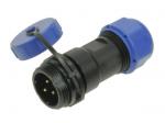 IP68  W17 CONN, Male Plug for cable, Solder