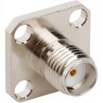 4-Hole Flange Panel Mount SMA Connector (Jack,Female,50Ω) L14.8mm