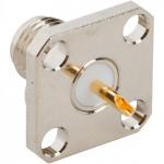 4-Hole Flange Panel Mount SMA Connector (Jack,Female,50Ω) L14.8mm