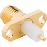 2-Hole Flange Panel Mount SMA Connector Straight (Jack, Female,50Ω) L16.4mm L18.4mm L27.4mm