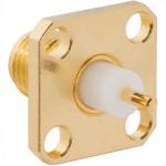 4-Hole Flange Panel Mount SMA Connector Straight (Jack, Female,50Ω) L13.8mm L15.5mm L17mm L27.4mm