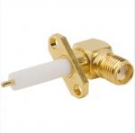 2-Hole Flange Panel Mount SMA Connector Right Angle (Jack,Female,50Ω)