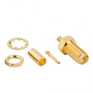 Panel Mount SMA Cable Connector Straight (Jack,Female,50Ω) RG-316,RG-174,RG-188