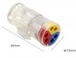 Wire Splice Connectors,For 2.5mm²,Two in four out And three in six out